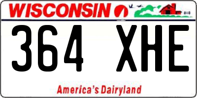 WI license plate 364XHE