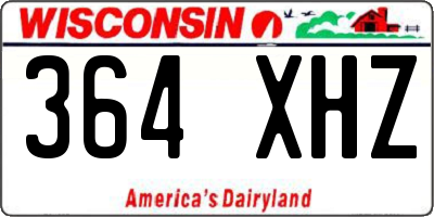 WI license plate 364XHZ