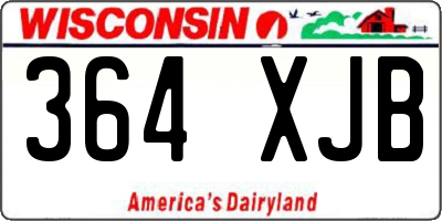 WI license plate 364XJB