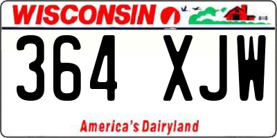 WI license plate 364XJW