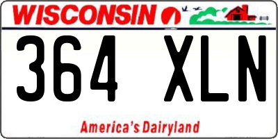 WI license plate 364XLN