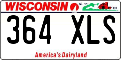 WI license plate 364XLS