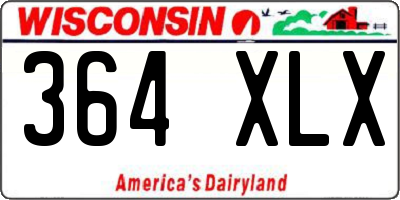 WI license plate 364XLX