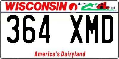 WI license plate 364XMD