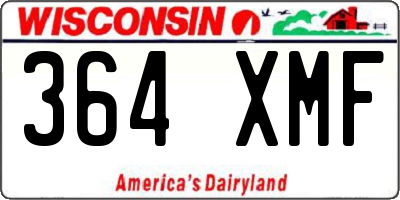 WI license plate 364XMF