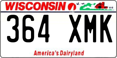 WI license plate 364XMK