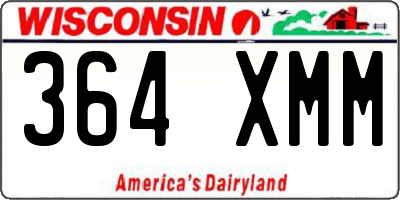 WI license plate 364XMM