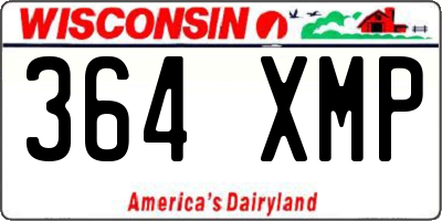 WI license plate 364XMP