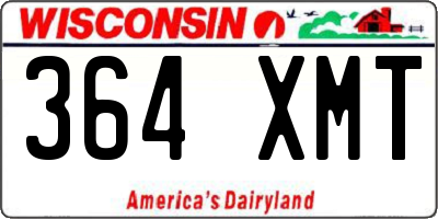 WI license plate 364XMT