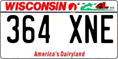 WI license plate 364XNE