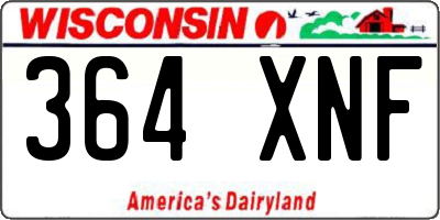 WI license plate 364XNF