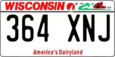 WI license plate 364XNJ