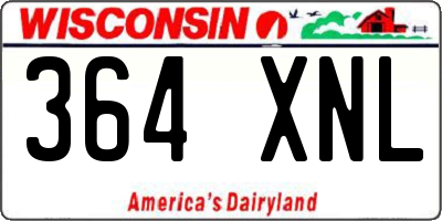 WI license plate 364XNL