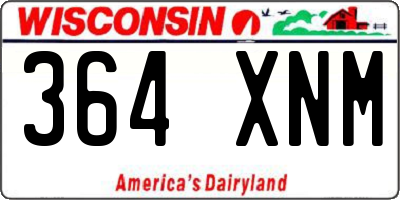 WI license plate 364XNM