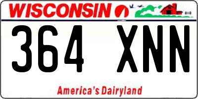 WI license plate 364XNN
