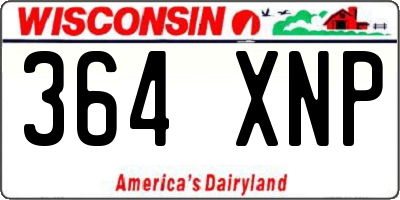WI license plate 364XNP