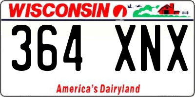 WI license plate 364XNX