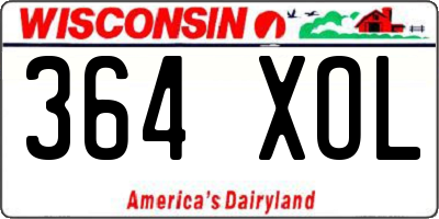 WI license plate 364XOL
