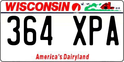 WI license plate 364XPA