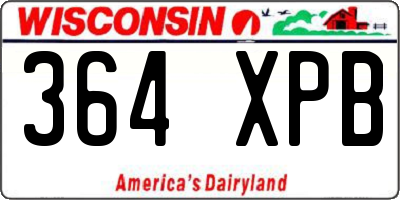 WI license plate 364XPB