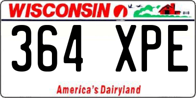 WI license plate 364XPE