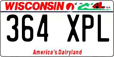WI license plate 364XPL