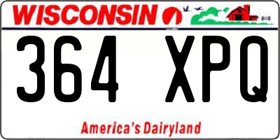 WI license plate 364XPQ