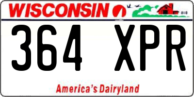 WI license plate 364XPR