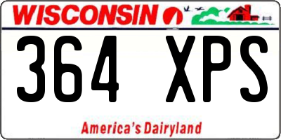 WI license plate 364XPS