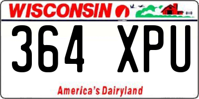 WI license plate 364XPU