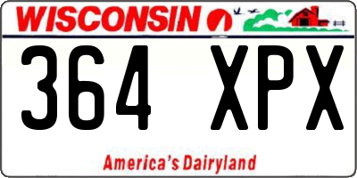WI license plate 364XPX