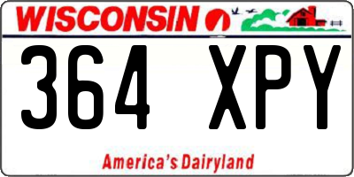 WI license plate 364XPY
