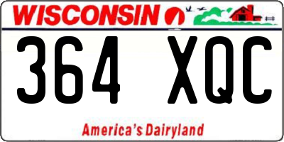 WI license plate 364XQC