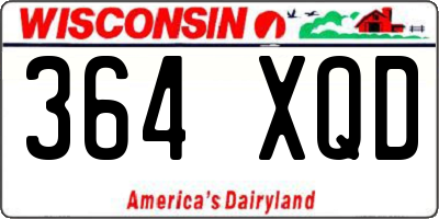 WI license plate 364XQD