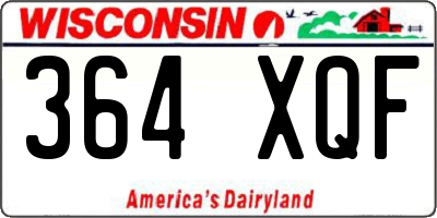 WI license plate 364XQF