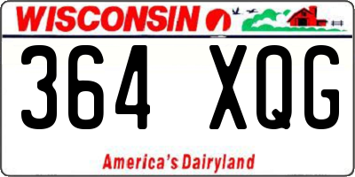 WI license plate 364XQG