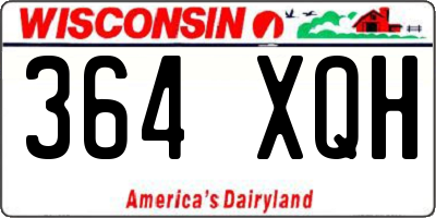 WI license plate 364XQH