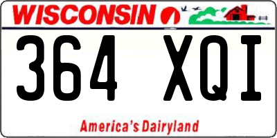 WI license plate 364XQI
