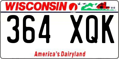 WI license plate 364XQK