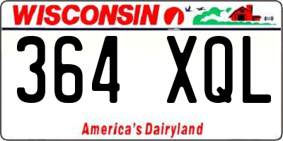 WI license plate 364XQL