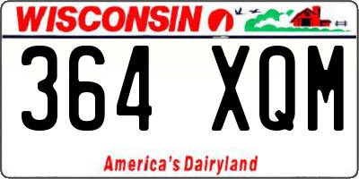WI license plate 364XQM