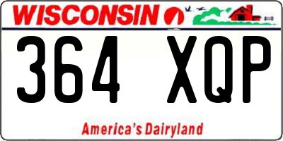 WI license plate 364XQP