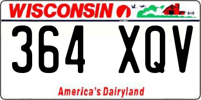 WI license plate 364XQV