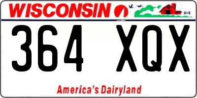 WI license plate 364XQX
