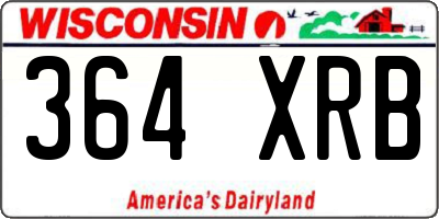 WI license plate 364XRB