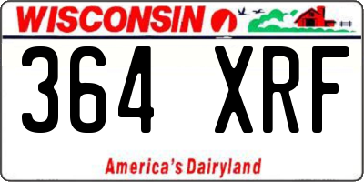 WI license plate 364XRF