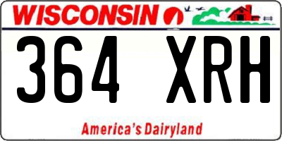 WI license plate 364XRH