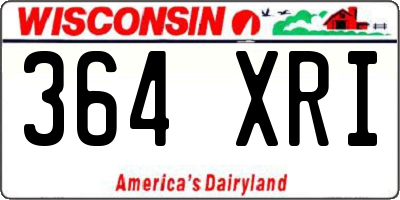 WI license plate 364XRI