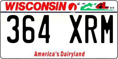 WI license plate 364XRM