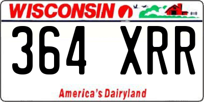 WI license plate 364XRR